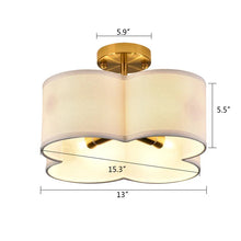 Load image into Gallery viewer, Cahner 4 - Light 13'' Shaded Drum Semi Flush Mount