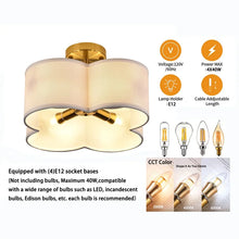 Load image into Gallery viewer, Cahner 4 - Light 13'' Shaded Drum Semi Flush Mount