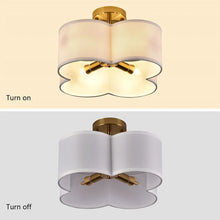 Load image into Gallery viewer, Cahner 4 - Light 13'' Shaded Drum Semi Flush Mount