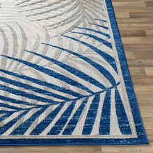 Load image into Gallery viewer, Cephas Floral Indoor / Outdoor Area Rug in Blue/Gray