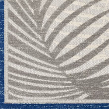 Load image into Gallery viewer, Cephas Floral Indoor / Outdoor Area Rug in Blue/Gray