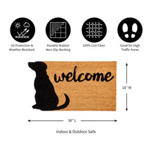 Load image into Gallery viewer, Coover Dog Welcome Shaped 28 in. x 16 in. Non-Slip Outdoor Door Mat