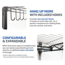 Load image into Gallery viewer, Expandable 4-Tier Garment Rack | Double Rod | 80″ x 14″ x 72″