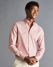 Load image into Gallery viewer, Button-Down Collar Non-Iron Stripe Shirt - Coral Pink