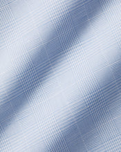 Load image into Gallery viewer, Semi-Spread Collar Non-Iron Cotton Linen Prince of Wales Check Shirt - Sky Blue