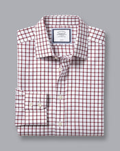 Load image into Gallery viewer, Non-Iron Twill Check Shirt - Berry