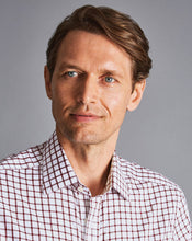 Load image into Gallery viewer, Non-Iron Twill Check Shirt - Berry