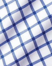 Load image into Gallery viewer, Non-Iron Twill Grid Check Shirt - Cobalt Blue