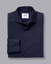 Load image into Gallery viewer, Spread Collar Non-Iron Twill Shirt - Navy