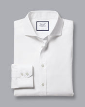 Load image into Gallery viewer, Spread Collar Non-Iron Twill Shirt - White