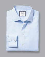 Load image into Gallery viewer, Non-Iron Twill Mini Grid Check Shirt - Cornflower Blue