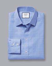 Load image into Gallery viewer, Non-Iron Prince of Wales Check Shirt - Ocean Blue