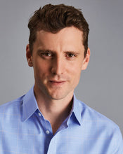 Load image into Gallery viewer, Non-Iron Prince of Wales Check Shirt - Ocean Blue