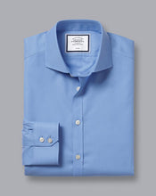 Load image into Gallery viewer, Spread Collar Non-Iron Twill Shirt - Cornflower Blue