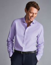 Load image into Gallery viewer, Spread Collar Non-Iron Twill Shirt - Lilac Purple