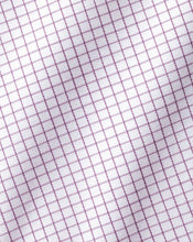 Load image into Gallery viewer, Non-Iron Twill Mini Grid Check Shirt - Purple