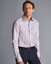 Load image into Gallery viewer, Non-Iron Twill Mini Grid Check Shirt - Purple