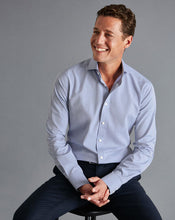 Load image into Gallery viewer, Spread Collar Non-Iron Poplin Shirt - Steel Blue