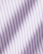 Load image into Gallery viewer, Spread Collar Non-Iron Twill Stripe Shirt - Mauve Purple