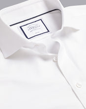 Load image into Gallery viewer, Spread Collar Non-Iron Cambridge Weave Shirt - White