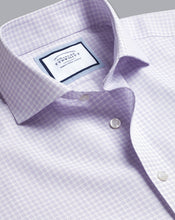 Load image into Gallery viewer, Spread Collar Non-Iron Check Shirt - Violet Purple