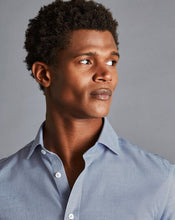 Load image into Gallery viewer, Spread collar Non-Iron Richmond Weave Shirt - Indigo Blue