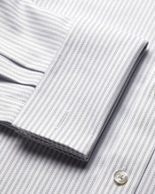 Load image into Gallery viewer, Spread collar Non-Iron Richmond Weave Stripe Shirt - Light Grey