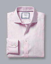 Load image into Gallery viewer, Spread collar Non-Iron Richmond Weave Stripe Shirt - Light Pink