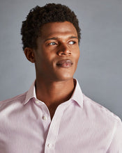 Load image into Gallery viewer, Spread collar Non-Iron Richmond Weave Stripe Shirt - Light Pink