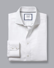 Load image into Gallery viewer, Spread collar Non-Iron Richmond Weave Shirt - White