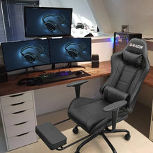 Load image into Gallery viewer, Faux Leather PC & Racing Gaming Chair with Footrest