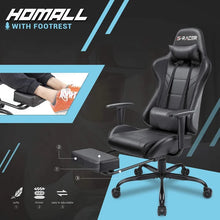 Load image into Gallery viewer, Faux Leather PC & Racing Gaming Chair with Footrest