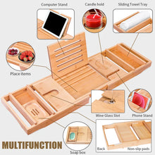 Load image into Gallery viewer, Freestanding Bamboo Bath Caddy