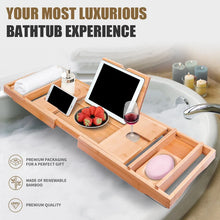 Load image into Gallery viewer, Freestanding Bamboo Bath Caddy