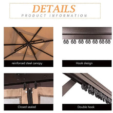 Load image into Gallery viewer, Garden 10 Ft. W x 10 Ft. D Aluminum Patio Gazebo