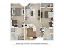 Load image into Gallery viewer, 2 Bedroom 2 Bath Dual Master
