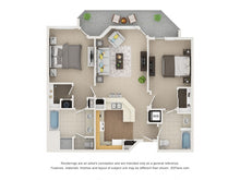 Load image into Gallery viewer, 2 Bedroom 2 Bath Dual Master