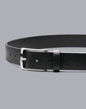 Load image into Gallery viewer, Made in England Textured Leather Chino Belt - Black