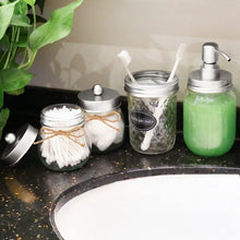 Load image into Gallery viewer, Mason Jars Soap Dispenser Toothbrush Cotton Swab Holder Bathroom Accessory Set