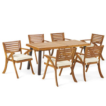 Load image into Gallery viewer, Rectangular 6 - Person 32.25'' Long Dining Set with Cushions