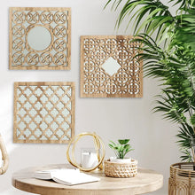 Load image into Gallery viewer, Reiff Wood Framed Wall Mounted Mirror Set Mirror in Natural