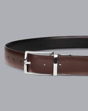 Load image into Gallery viewer, Reversible Made in England Leather Belt - Black & Brown