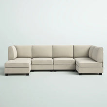 Load image into Gallery viewer, Roeder 120" Wide Modular Corner Sectional with Ottoman