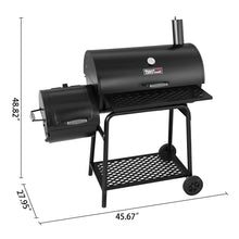 Load image into Gallery viewer, Royal Gourmet 30" Barrel Charcoal Grill with Smoker