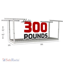 Load image into Gallery viewer, 2′ x 6′ Overhead Garage Storage Rack
