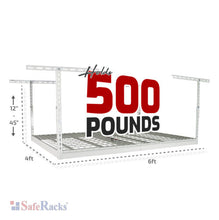 Load image into Gallery viewer, 4′ x 6′ Overhead Garage Storage Rack