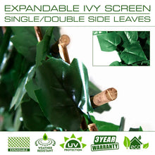 Load image into Gallery viewer, Single Side Expandable Faux Artificial Ivy Fencing