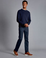 Load image into Gallery viewer, Textured 5-Pocket Trousers - Navy