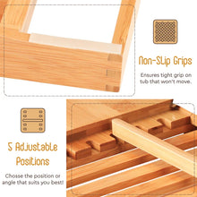 Load image into Gallery viewer, Tieman Freestanding Bamboo Bath Caddy