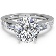 Load image into Gallery viewer, Ritani Tapered Baguette Diamond Band Engagement Ring Style: 1RZ3051